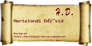 Hertelendi Dávid névjegykártya