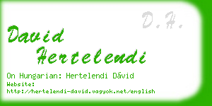 david hertelendi business card